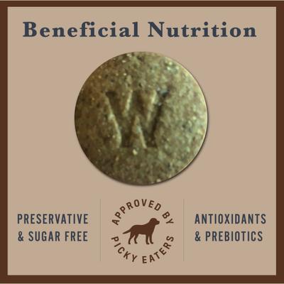 Fórmula vegetal, masticables veganos de tocino asado con espirulina orgánica para perros, bolsa de 177 g, 120 unidades