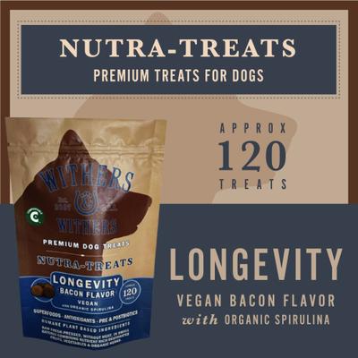 Fórmula vegetal, masticables veganos de tocino asado con espirulina orgánica para perros, bolsa de 177 g, 120 unidades