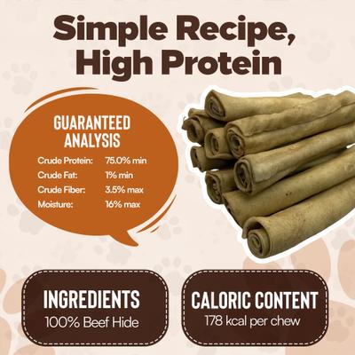 Retriever Rolls 7 to 8-in Chicken Flavor Rawhide Dog Chew Treats, 24 count