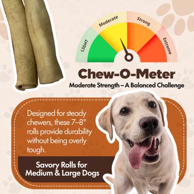 Retriever Rolls 7 to 8-in Chicken Flavor Rawhide Dog Chew Treats, 24 count