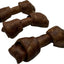 Golosinas para perros con hueso de cuero crudo anudado de 4 a 5 pulgadas con sabor a carne, 30 unidades