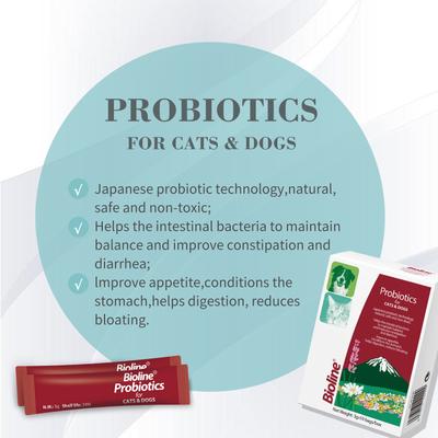 Probiotics Powder Digestive Aid Supplement for Dogs & Cats, 10 count