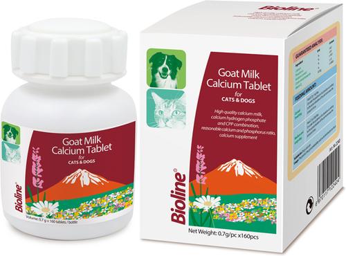 Goat Milk Calcium Tablets Supplement for Dogs & Cats, 160 count