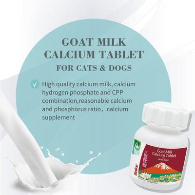Goat Milk Calcium Tablets Supplement for Dogs & Cats, 160 count