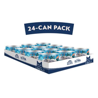 Ultra Premium Tuna with Shrimp Formula Canned Cat Food, 5.5-oz, case of 24