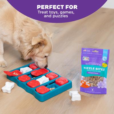 by Nina Ottosson Puzzle Bitez Pumpkin Flavored Dog Treats, 7.5-oz bag