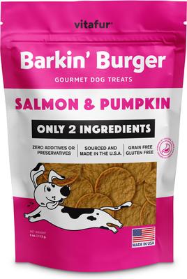 Barkin Burger Beef & Pumpkin Dog Treat, 4-oz bag