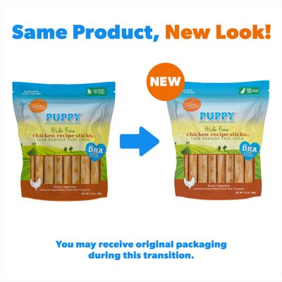 Palitos de pollo para cachorros Hide-Free, 10 unidades