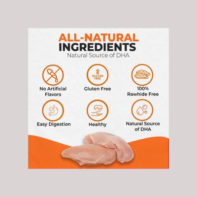 Palitos de pollo para cachorros Hide-Free, 10 unidades