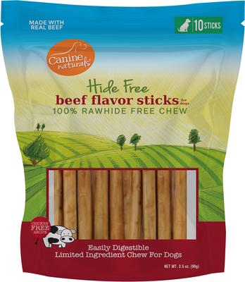 Hide Free 5-inch Beef Flavor Stick Dog Chew, 10 count