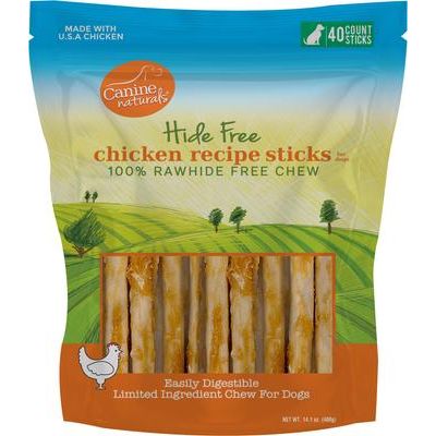 Masticables para perros con receta de pollo Hide Free, 40 unidades