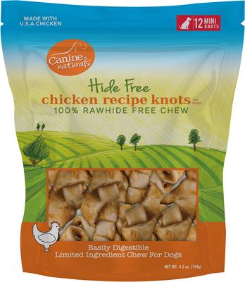 Hide Free Peanut Butter Mini Knot Dog Chew Treat, 12 count