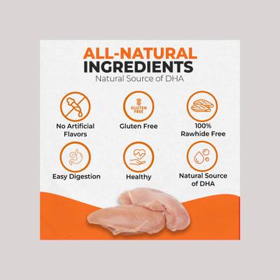 Hide-Free 7-in Puppy Rolls Chicken Dog Treat, 7.6-oz bag, 2 count