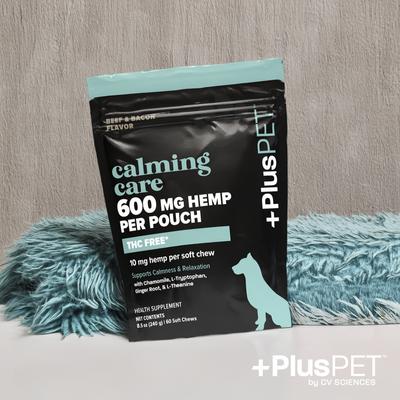 Pet Calming Care Beef & Bacon Flavored Soft Chew Full Spectrum Hemp Extract Calming Health Supplement for Dogs, 60 count