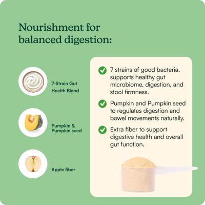 Probiotic Pumpkin Flavored Powder Digestive Aid Supplement for Dogs, 40 servings