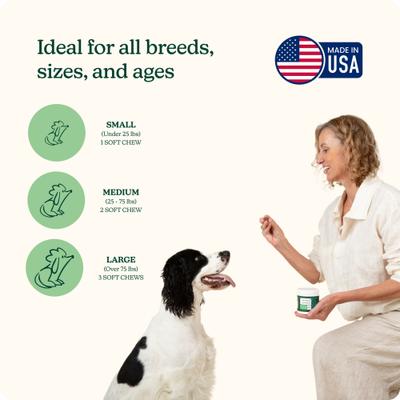 Anytime Peanut Flour & Pork Liver Flavored Soft Chew Calming Supplement for Dogs, 60 count