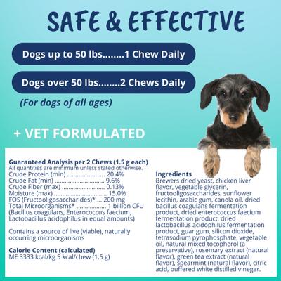 Probiotic Soft Chews Dog Supplement, 60 count