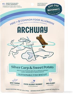 Silver Carp & Sweet Potato Biscuit Dog Treats, 5-oz bag