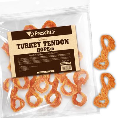 Natural Turkey Tendon Rope Natural Dog Chew Treats, Small, 8-oz pouch