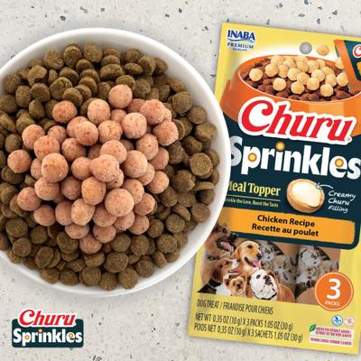 Churu Sprinkles Chicken Recipe Grain-Free Soft & Chewy Dog Treats, 0.35-oz tube, 18 count