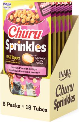 Churu Sprinkles Tuna Recipe Grain-Free Cat Treats, 0.35-oz tube, 18 count