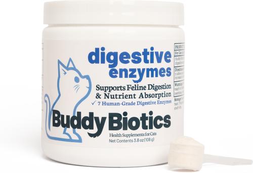 Digestive Enzymes Powder Supplement for Cats, 108-g jar