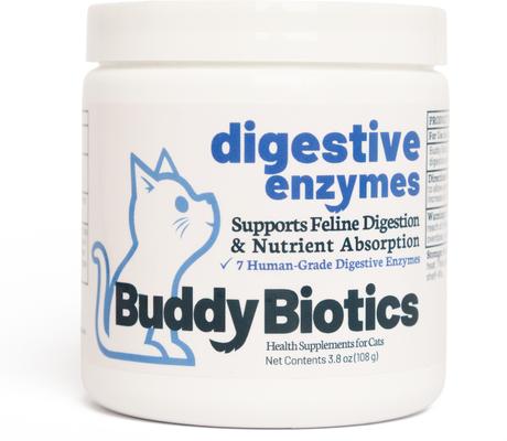 Digestive Enzymes Powder Supplement for Cats, 108-g jar