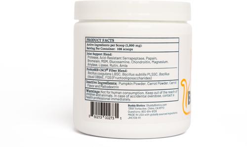 Joints + Hips Powder Supplement for Cats, 108-g jar