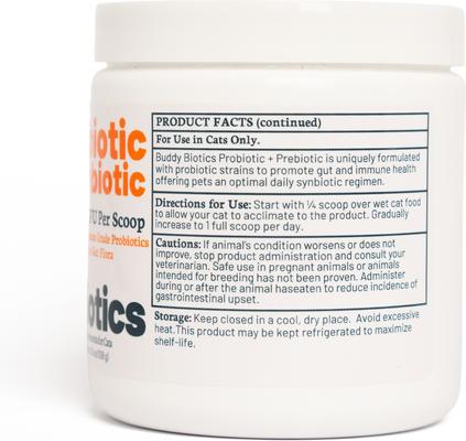 Probiotic + Prebiotics Powder Supplement for Cats, 108-g jar