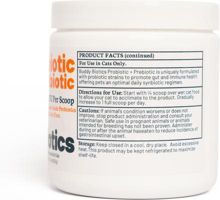 Probiotic + Prebiotics Powder Supplement for Cats, 108-g jar