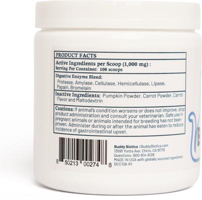 Digestive Enzymes Powder Supplement for Cats, 108-g jar