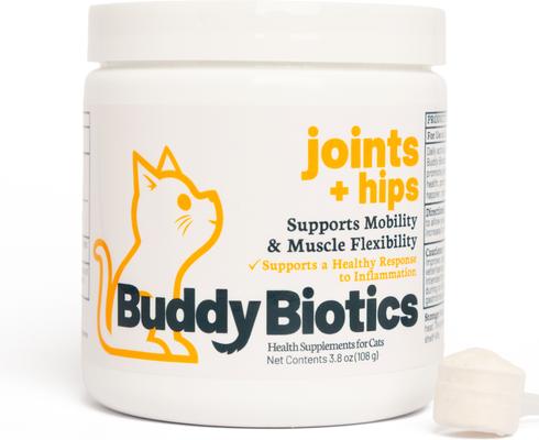 Joints + Hips Powder Supplement for Cats, 108-g jar