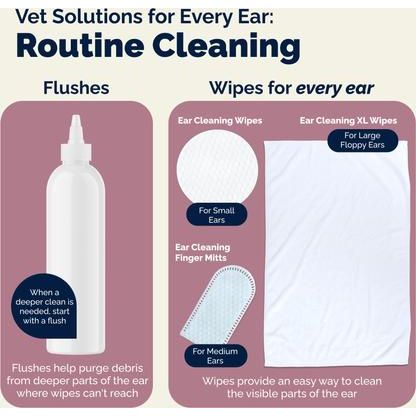 Octibliss Eliminador de suciedad y cera para perros y gatos, limpiador de oídos, botella de 8 onzas líquidas