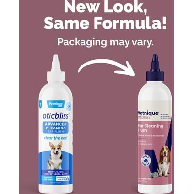 Octibliss Eliminador de suciedad y cera para perros y gatos, limpiador de oídos, botella de 8 onzas líquidas