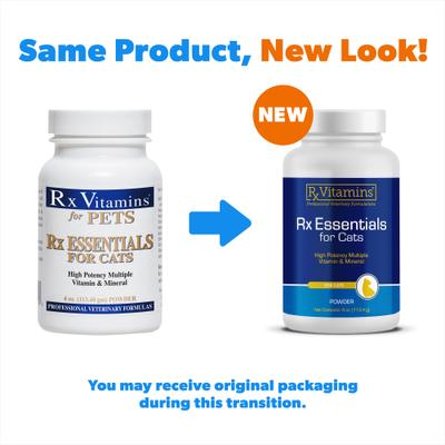 Multivitamínico en polvo Rx Essentials para gatos, botella de 4 oz