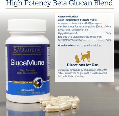 GlucaMune Capsules Immune Supplement for Cats & Dogs, 90 count