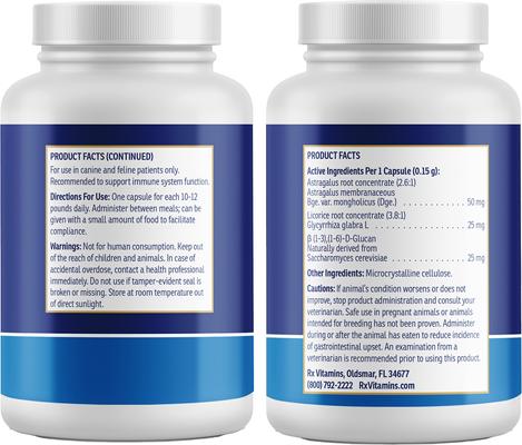 GlucaMune Capsules Immune Supplement for Cats & Dogs, 90 count