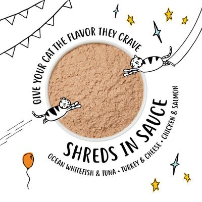 Savory Shreds In Gravy Variety Pack Canned Cat Food, 5.5-oz can, case of 12