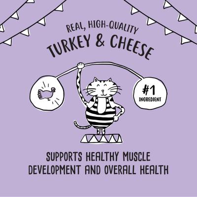 Shreds Turkey & Cheese Dinner in Gravy Canned Cat Food, 5.5-oz can, case of 24