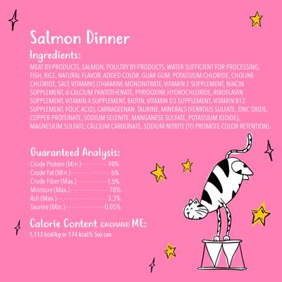 Pate Salmon Dinner Canned Cat Food, 5.5-oz can, case of 24