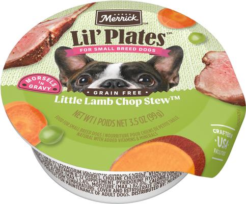 Lil' Plates Grain-Free Small Breed Wet Dog Food Little Lamb Chop Stew, 3.5-oz tub, case of 12