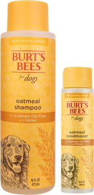 Bundle: Burt's Bees Oatmeal Shampoo, 16-oz bottle + Dog Conditioner, 10-oz bottle