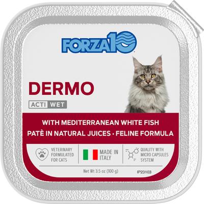 ActiWet Dermo Support with Mediterranean White Fish Canned Cat Food, 3.5-oz, case of 32