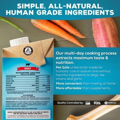 Beef Bone Broth Hip & Joint with Glucosamine Grain-Free Dog Food Topper, 16.9-oz box