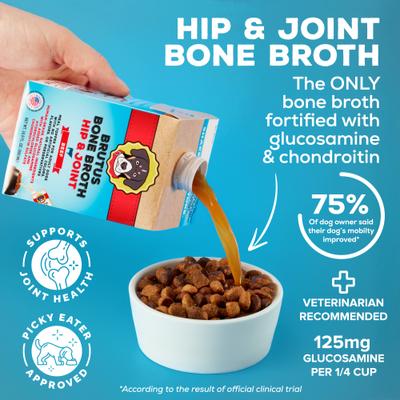 Beef Bone Broth Hip & Joint with Glucosamine Grain-Free Dog Food Topper, 16.9-oz box