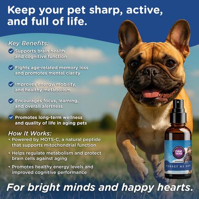 Forget Me Not Brain & Nervous System Supplement for Dogs, 2-fl oz