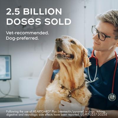 Plus Chew for Dogs, up to 25 lbs, (Blue Box), 6 Chews (6-mos. supply)