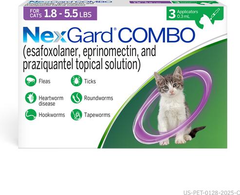 Topical for Cats, 1.8-5.5lbs (Purple Box), 1 Dose (1-mo. supply)
