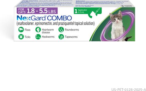 Topical for Cats, 1.8-5.5lbs (Purple Box), 1 Dose (1-mo. supply)