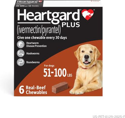 Plus Chew for Dogs, 51-100 lbs, (Brown Box), 6 Chews (6-mos. supply)